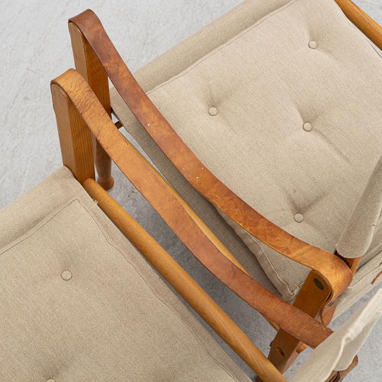 Kaare Klint, a pair of "Safari Chair", second half of the 20th Century.