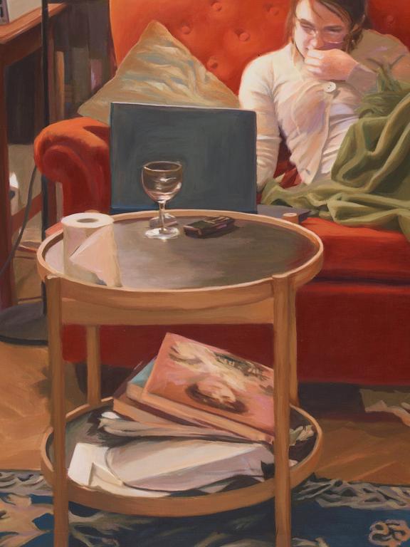 Karin Broos, 'Den röda soffan 2' ('The red sofa').