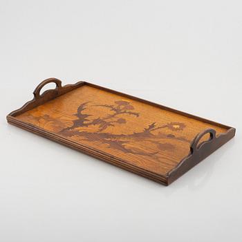 Emile Gallé, an Art Nouveau tray, France, end of the 19th century.
