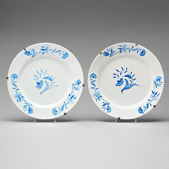 254. A pair of Swedish faience serving dishes, Rörstrand 1760's.