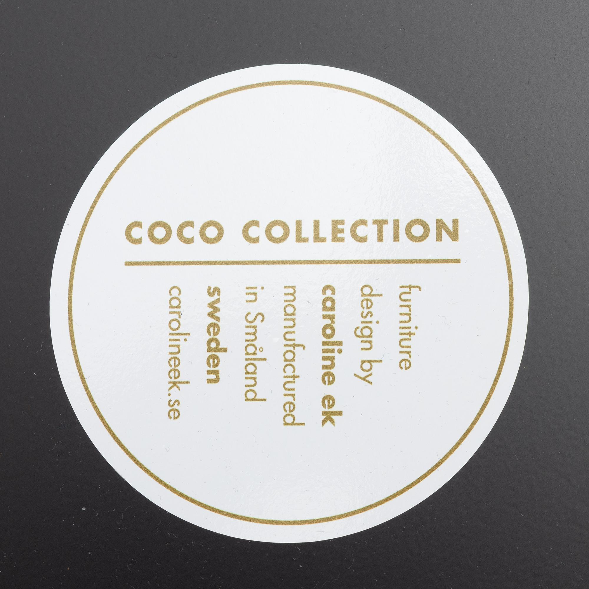 Caroline Ek, Coffee table, "Coco Tea Black", Coco Collection, Caroline Ek Design, Sweden.