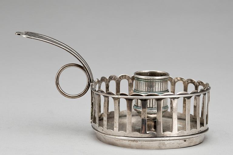 NATTLJUSSTAKE, silver, trol August Ahnström Växjö 1859. Vikt ca 122 gram.