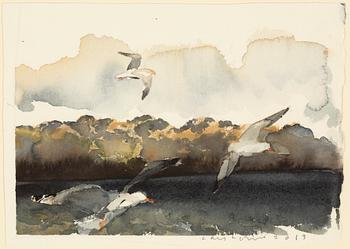 Lars Lerin, watercolour, signed Lars Lerin and dated 2019.