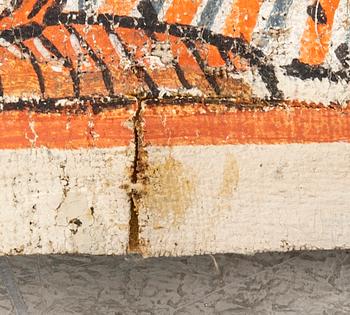 Bonadsmålning limfärg på duk daterad  1818.