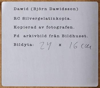 DAWID (BJÖRN DAWIDSSON), silvergelatinkopia, signerad samt daterad 70-tal.