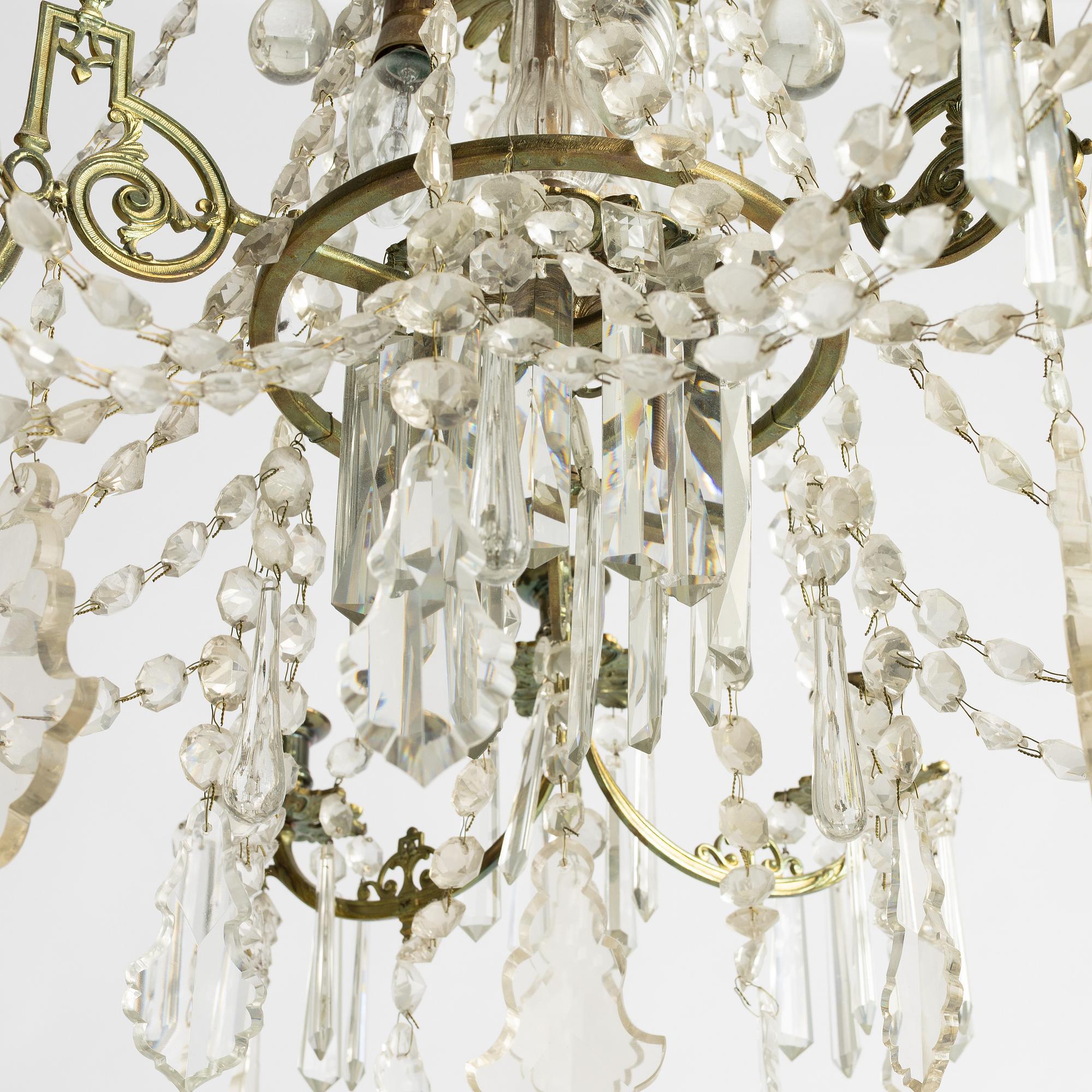 Ljuskrona, oskariansk, sent 1800-tal.