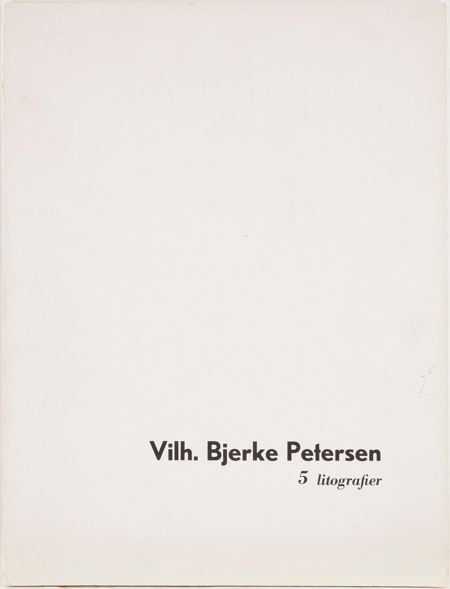 VILHELM BJERKE-PETERSEN mapp, 5 st litografier, signerade o numrerade 55/150.