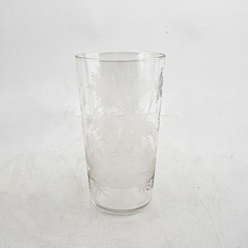 Sejdlar 3 st samt öl/grogglas 6 st omkring 1900.