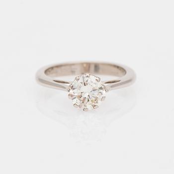 RING, vitguld 14K, briljantslipad diamant 1,36 ct, enligt gravering.