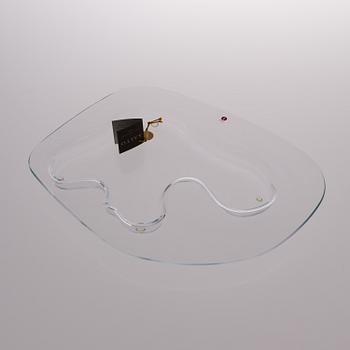 a centenary celebration glass dish signed and numbered "Alvar Aalto 100 1998 Iittala 235/1998".