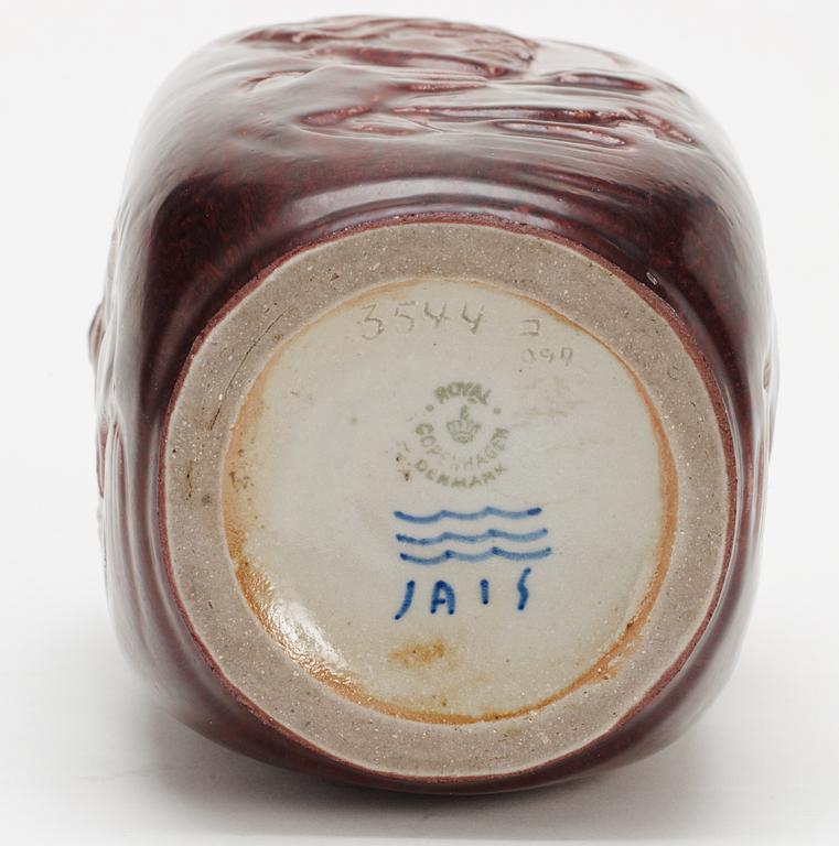 A Jais Nielsen stoneware lidded urn, Royal Copenhagen, Denmark 1953.