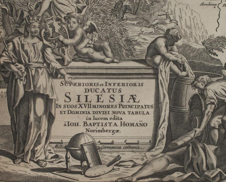 KARTA, Johan Baptista Homann, 1700-talets andra hälft.