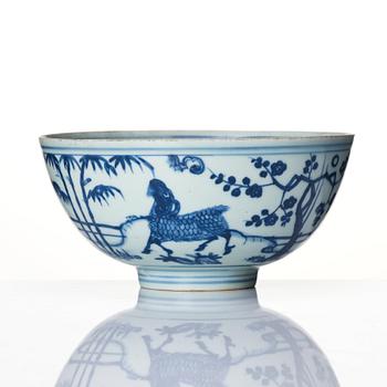Skål, porslin, Kina, sen Mingdynasti, 1600-tal.