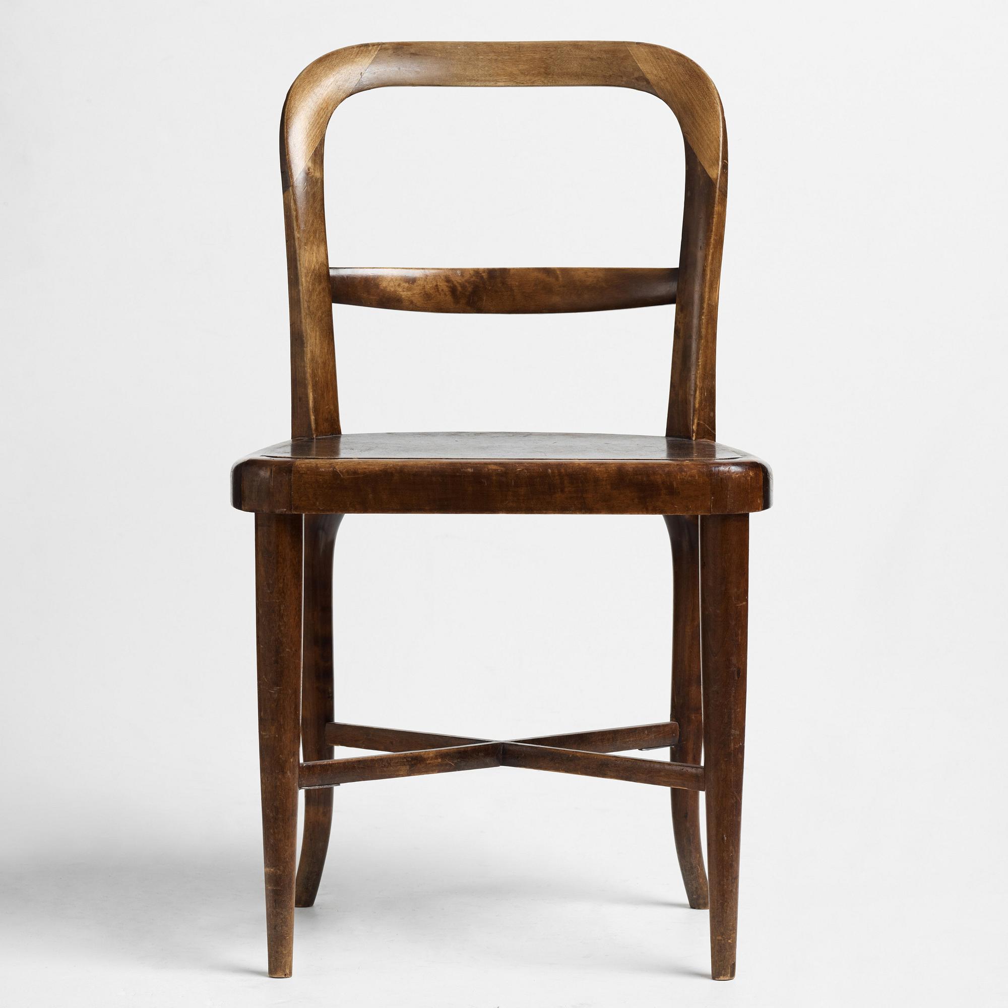 Carl Malmsten, four Swedish Grace chairs for the Stockholm Concert Hall, Nordiska Kompaniet, Sweden 1926.