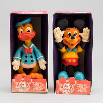 BENDY TOYS FOR WALT DISNEY "Mickey Muse and Donald Duck. 1970's.