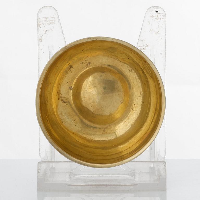 A Swedish 18th century parcel-gilt silver tumbler, mark of Christoffer Bauman, Hudiksvall 1786.