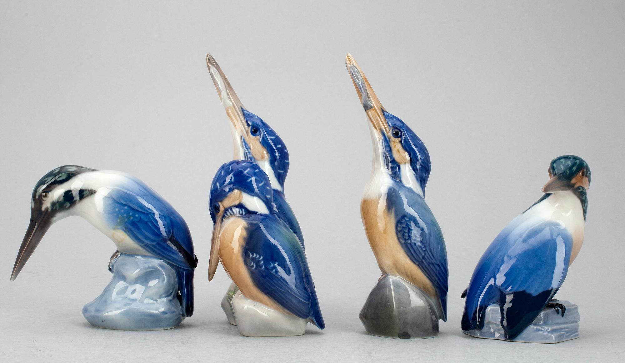 FIGURINER, 4 st, porslin, Bing & Gröndahl resp Royal Copenhagen, Danmark.