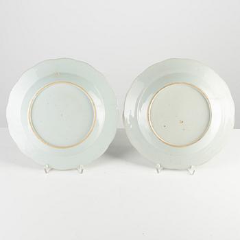 Two pairs of porcelain plates, China, Qing dynasty, 18th century.