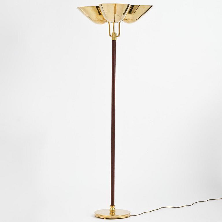 Carl-Axel Acking, a brass floor lamp model "2645", Bröderna Malmströms Metallvarufabrik, Malmö, 1940s-50s.