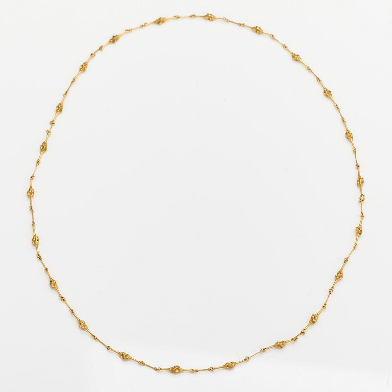 Björn Weckström, A 14K gold necklace "Nugget ". Lapponia 1997.