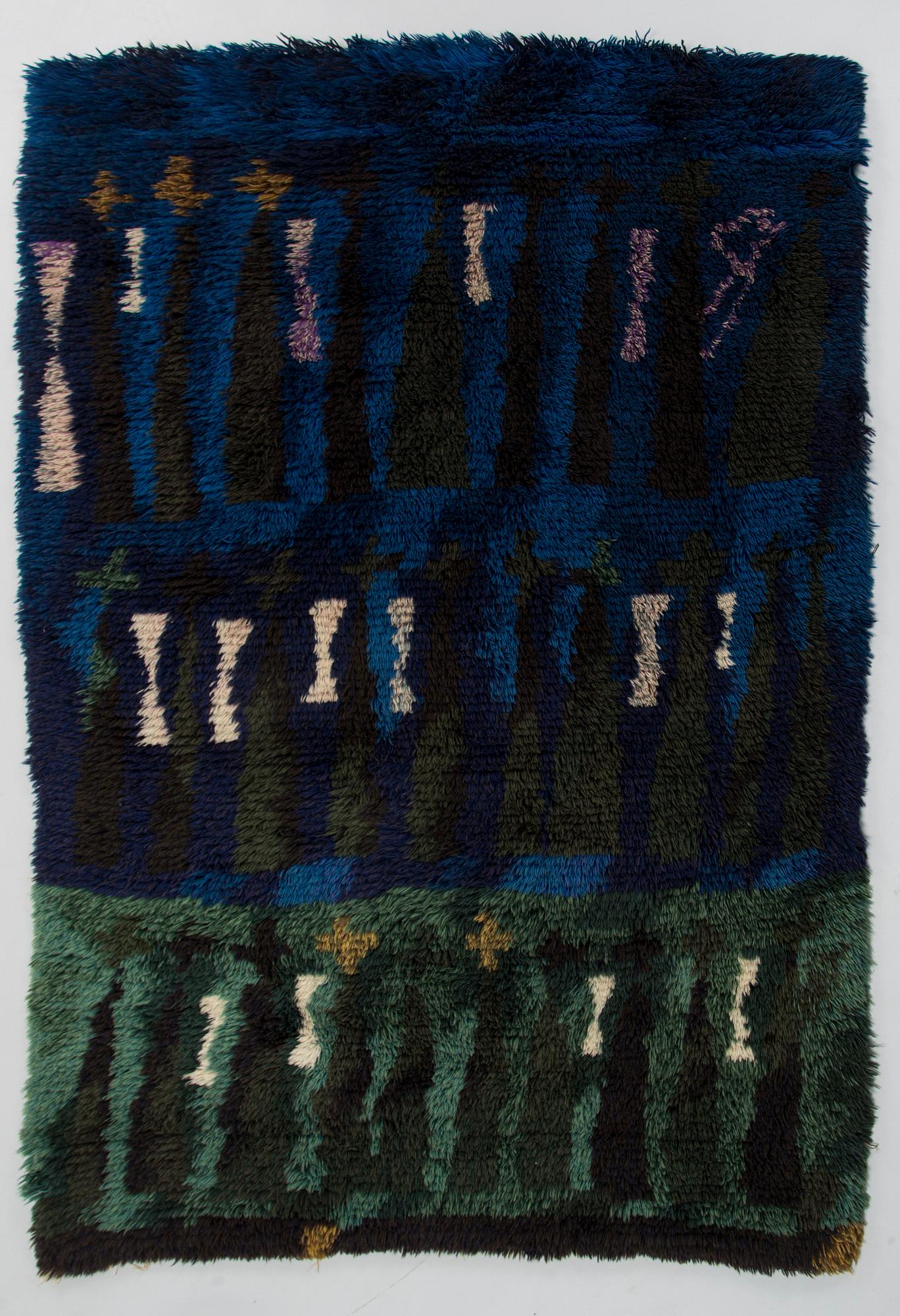 Eva Brummer, a Finnish ryijy-rug, for the Friends of Finnish Handicraft. Circa 180x125 cm.