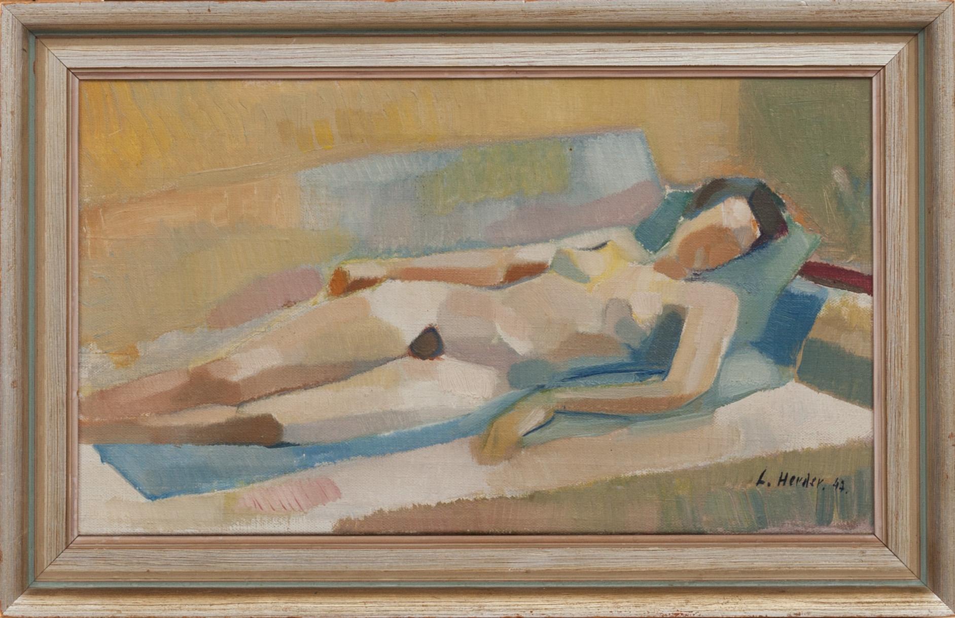 LARS HERDER, oljemålning på duk, signerad och daterad 42.