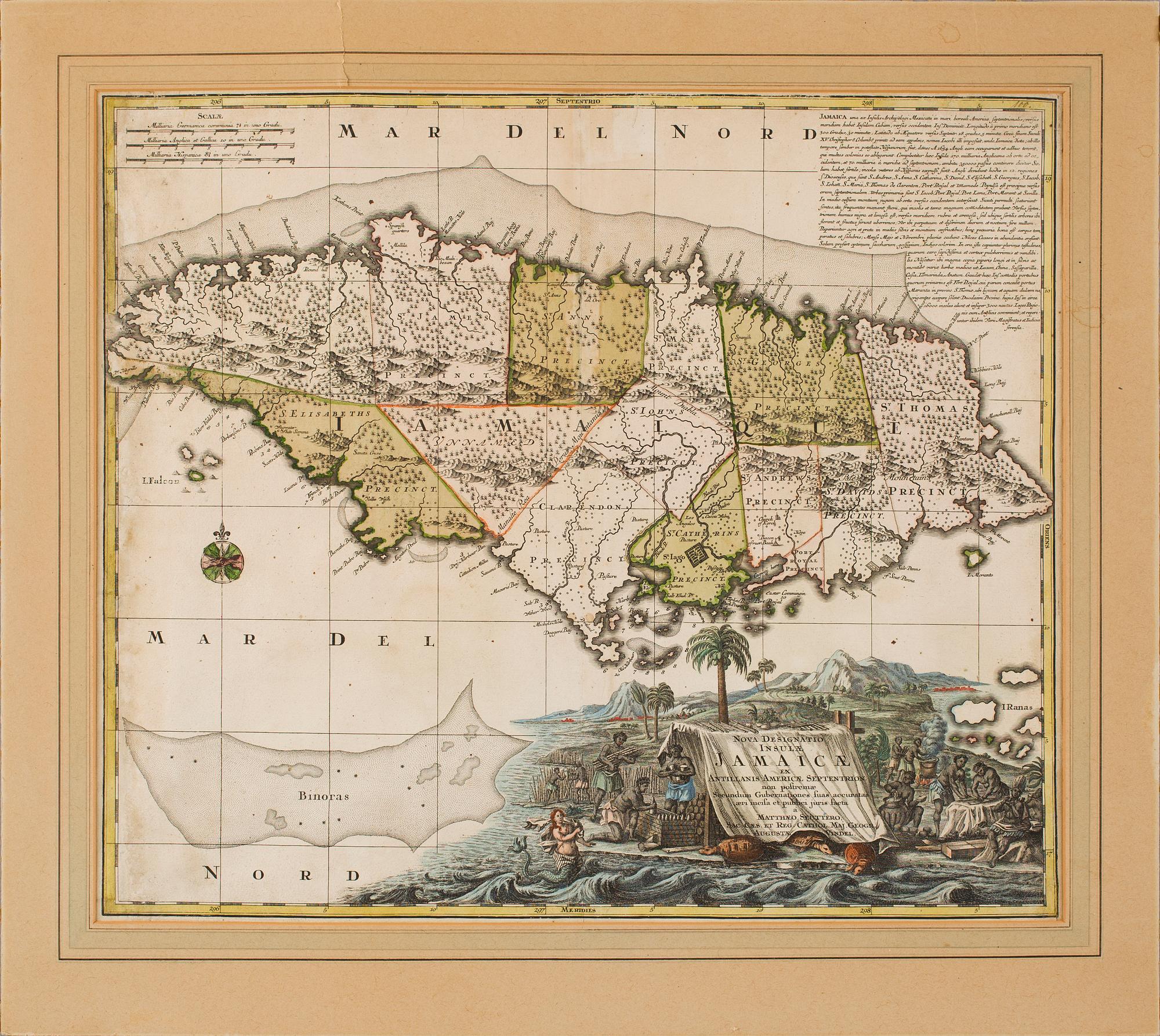 KARTA, Jamaica, 1700-tal.