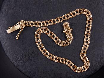 ARMBAND, 2 st, guld 18k. Tot vikt 17 gram.