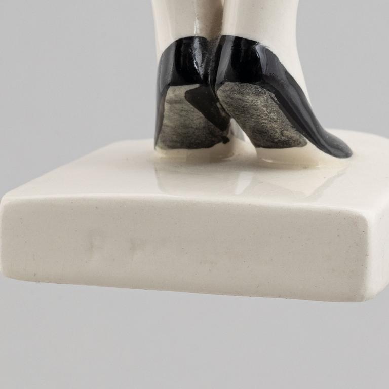 Rasmus Harboe, figurines, 2 pcs, faience, Aluminia, Denmark, early 20th Century.