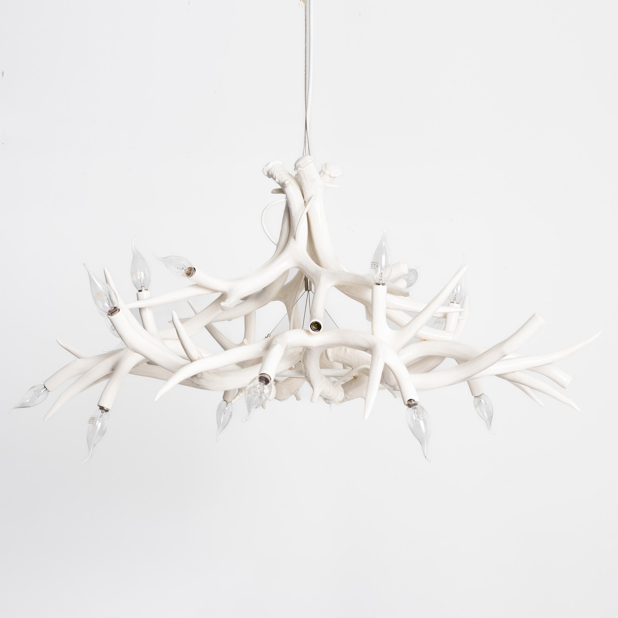 Jason Miller, a 'Superordinate Chandelier 12 Antlers,' ceiling lamp, Roll & Hill, USA.