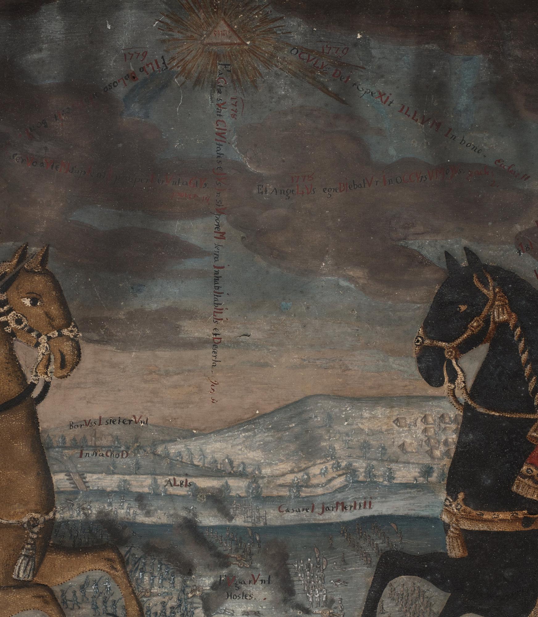 UNKNOWN ARTIST 18TH CENTURY. "Kartoffel krieg" (War of the Bavarian Succession, the so called Potato war).