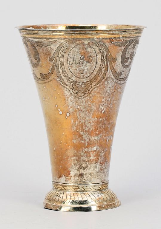 BÄGARE, silver, Nils Limnelius, Stockholm, 1806. Vikt ca 483 g.