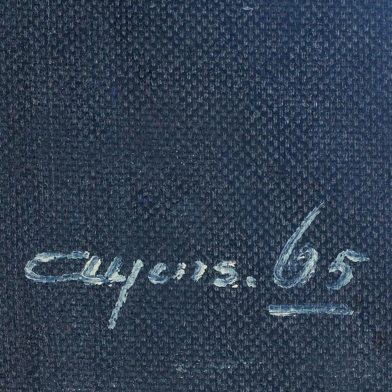 JAN SIGFRID ALFONS CARLSSON, olja på pannå. Signerad och daterad 65.