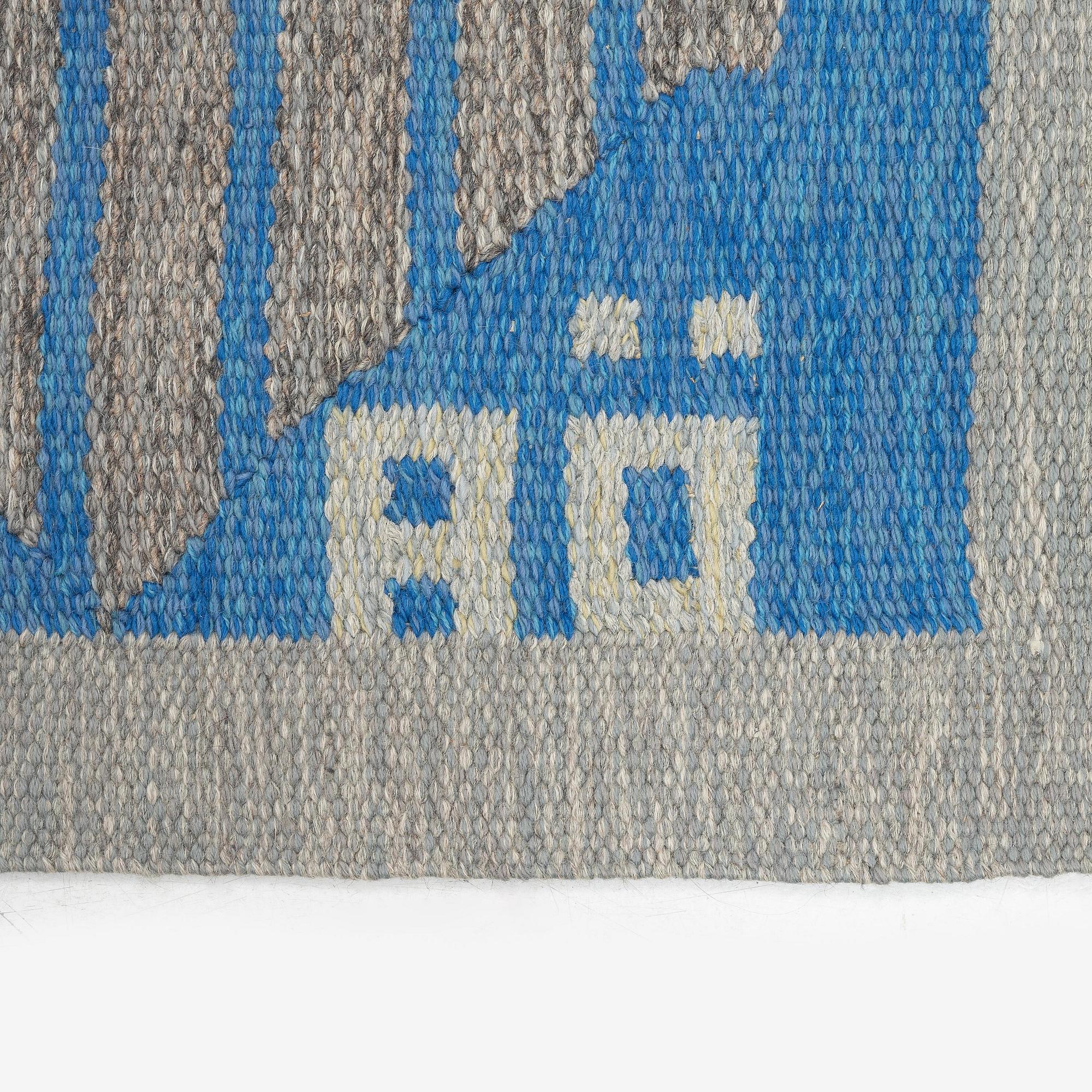 Agda Österberg, a tapestry, 'matta 307' flat weave and tapestry weave, c. 175 x 178 cm, signed AÖ.