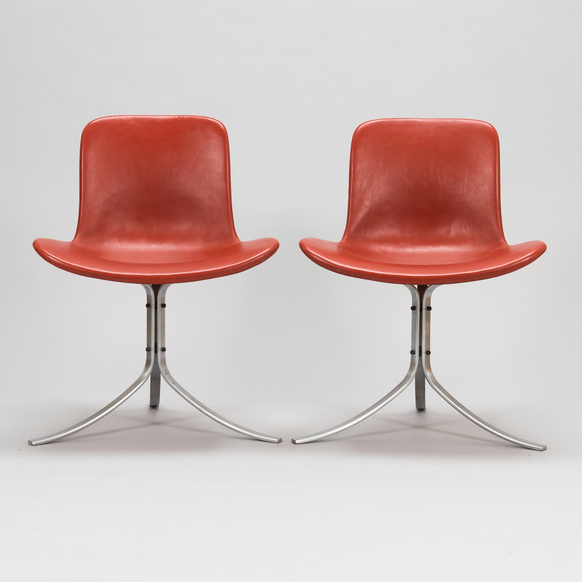 Poul Kjaerholm, a set of six late 20th century 'PK 9' chairs for Fritz Hansen.