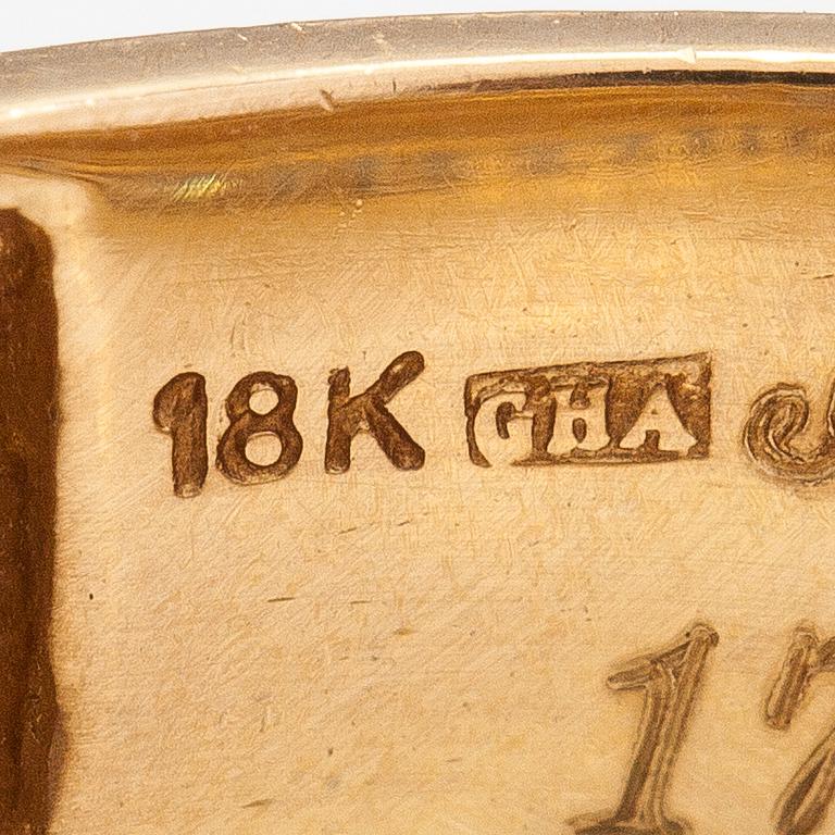 Sormus, 18K kultaa, timantteja n. 0.32 ct yht.