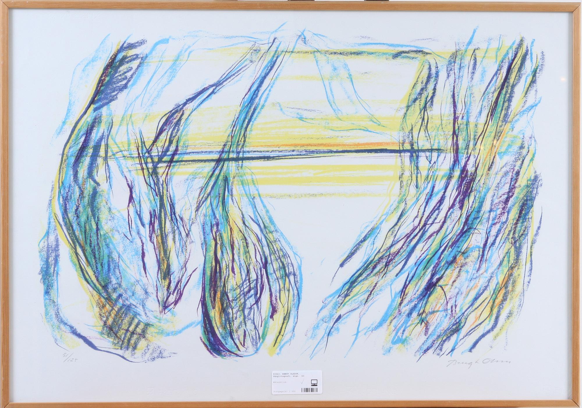 BENGT OLSSON, färglitografi, sign.