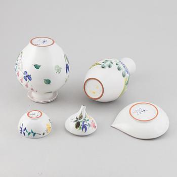 Stig Lindberg, a set of four faience pieces, Gustavsberg Studio, Sweden.