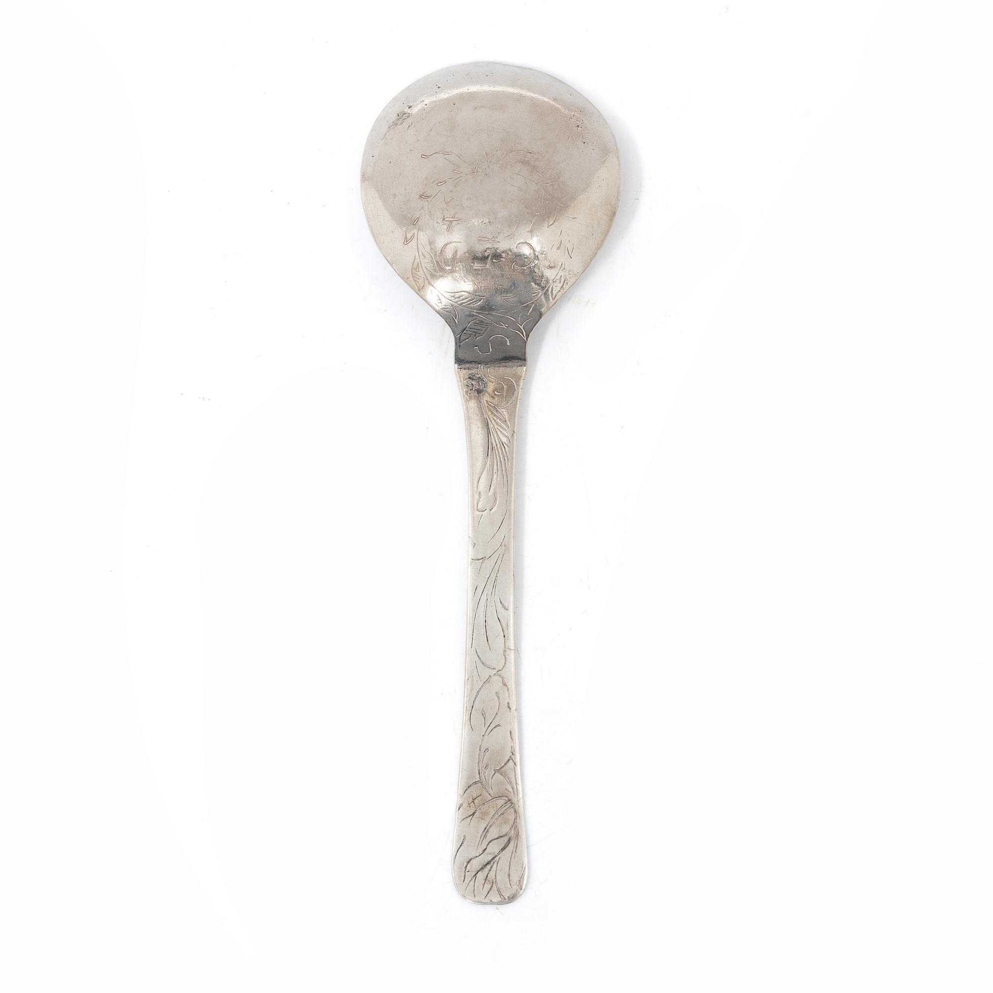 Niels Svendsen, sked, silver, Köpenhamn (verksam 1671-1699). Barock.