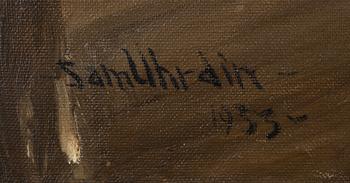 Sam Uhrdin, oil on canvas, signed and dated 1933.
