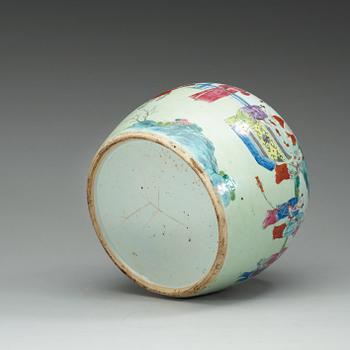 A Chinese famille rose jar, circa 1900.