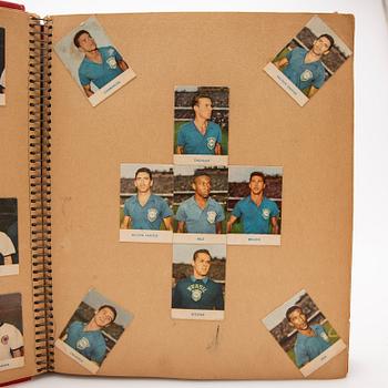 Album, med bla Alfabilder, ca 180 st., inklusive Pelé, VM i fotboll i Sverige 1958, Alifabolaget.