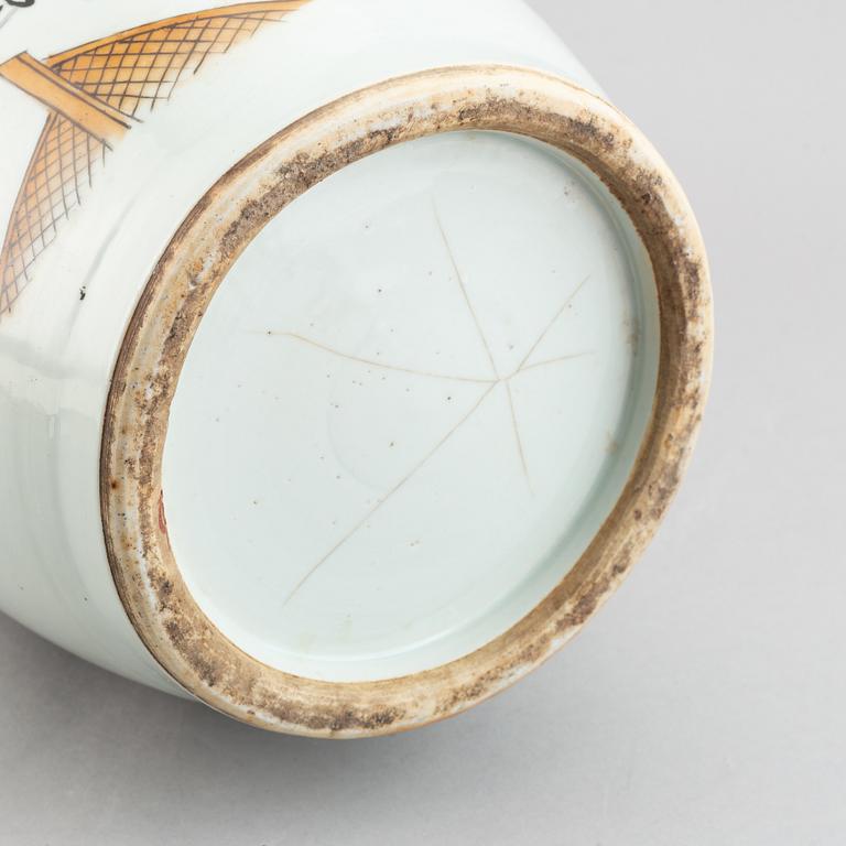 A Chinese famille rose floor vase, 20th century.