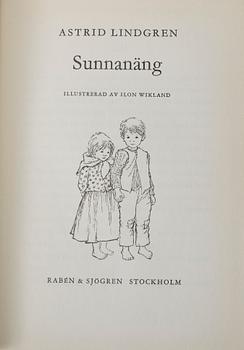 BÖCKER, 2 st, Astrid Lindgren med dedikation av författarinnan.