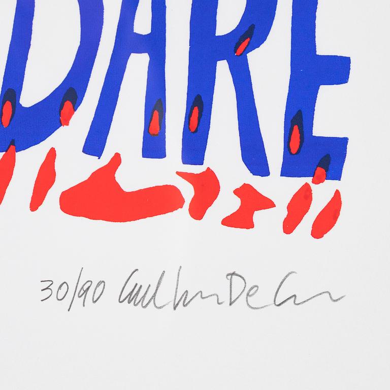 Carl Johan De Geer, färglitografi, signerad 30/90.