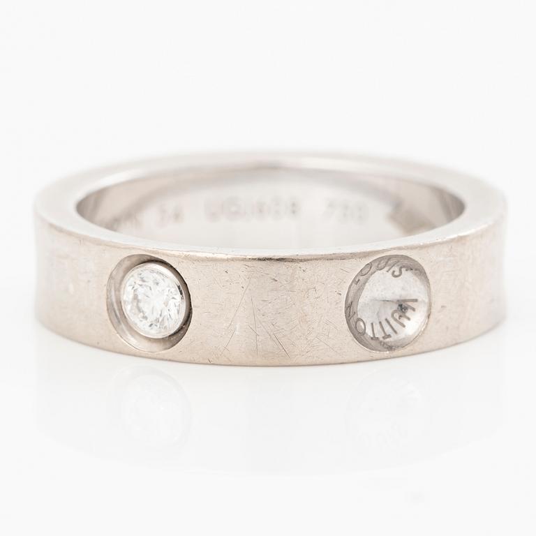 Louis Vuitton, ring, “Empreinte”, 18K white gold with a brilliant-cut diamond.