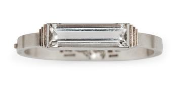 WIWEN NILSSON, armring, Lund 1946, sterling med bergkristall.