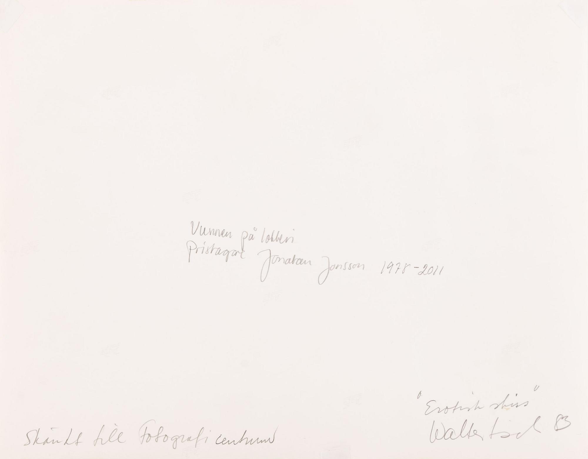 Walter Hirsch, photo, signed and dated -83 verso.