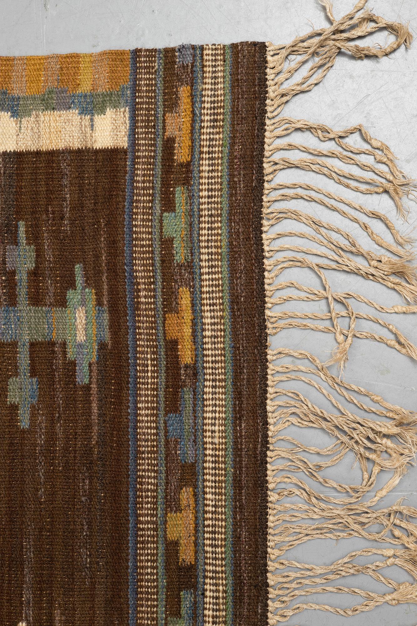 Märta Måås-Fjetterström, a drape, "Lockarp". Flat weave. 244,5 x 150 cm. Signed MMF.