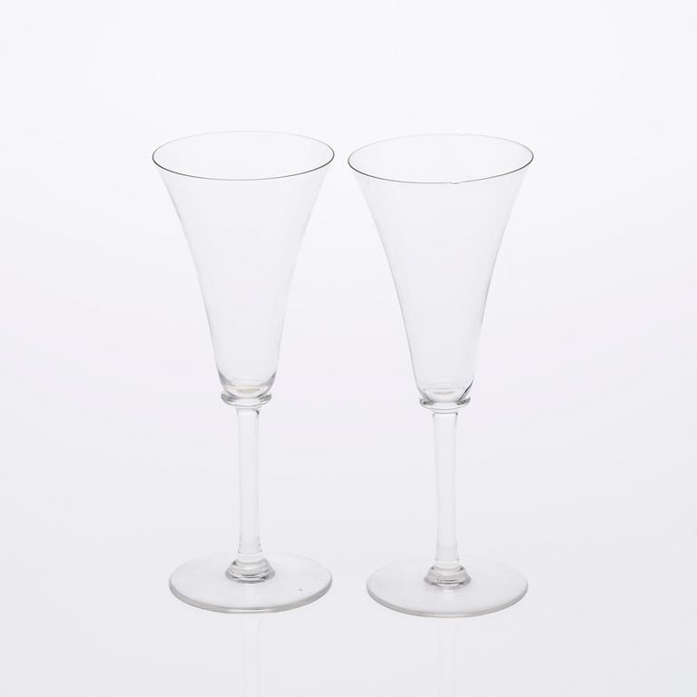 CHAMPAGNEGLAS, 31 st, Riihimäki Glasbruk 1900-talets mitt.